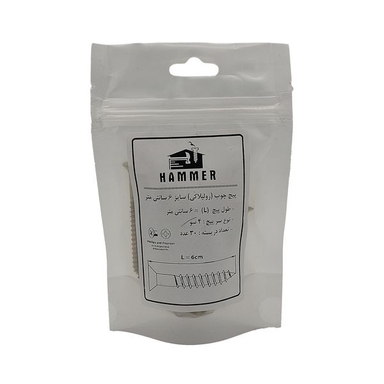 پیچ چوب هامر مدل چهارسو کد 4so-6cm مجموعه 30 عددی
