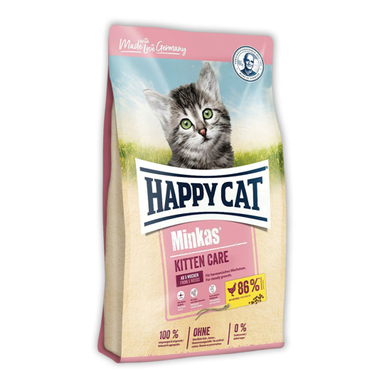 غذای خشک بچه گربه کیتن هپی کت مدل Minkas kitten care وزن 1.5 کیلوگرم