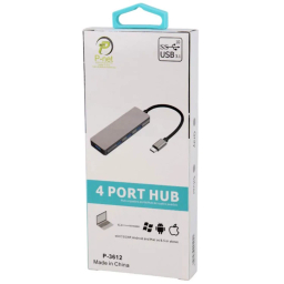 USB هاب 4 پورت تایپ سی پی‌ نت مدل P-3612