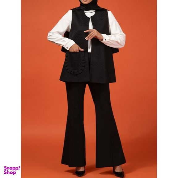 جلیقه رسمی زنانه برنس کد 70101 رنگ مشکی مات