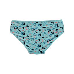 شورت زنانه میسپل طرح گربه کد BLU-1059-01 رنگ آبی