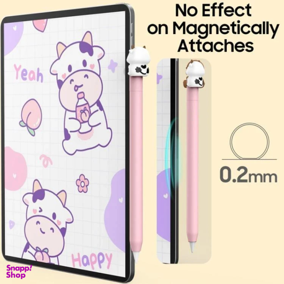 کاور قلم لمسی آهااستایل مدل PT129-2 Cow-Pink مناسب اپل سری 2