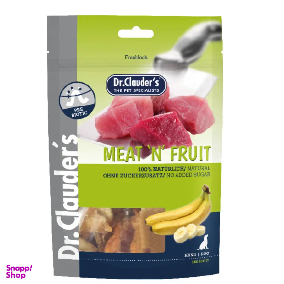 غذای تشویقی سگ دکتر کلادرز مدل موز با گوشت مرغ وزن 80 گرم