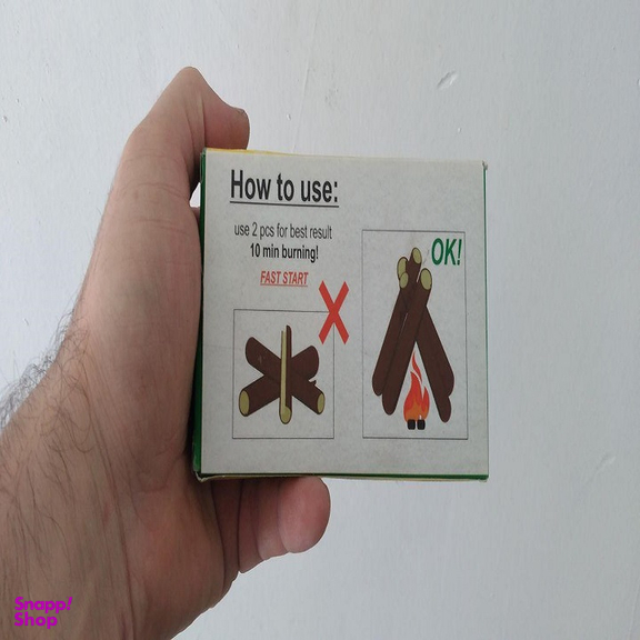 آتش زن چوب جامد فشرده کرویت کد 01 بسته 8 عددی