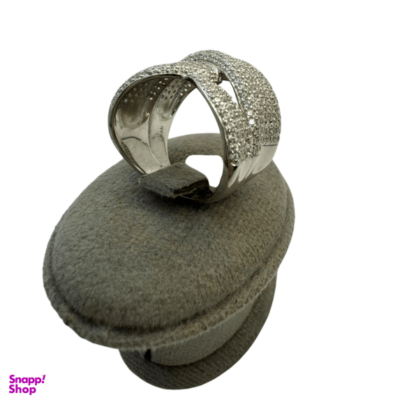 انگشتر نقره 925 عیار زنانه طرح نگین جواهر کد RNGF 1120