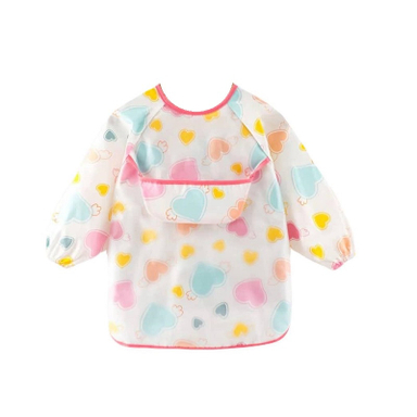 پیش بند نوزادی مدل آستین دار کاسه دار 001