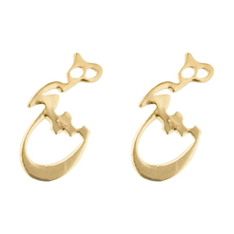 گوشواره میخی طلا 18 عیار زنانه وی وی گلد گالری مدل هیچ