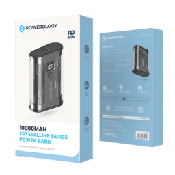 پاوربانک پاورولوژی مدل 10K 20W PPBCHA24 Crystalline ظرفیت 10000 میلی‌ آمپر ساعت
