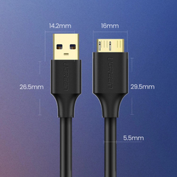 کابل تبدیل هارد USB به MicroUSB یوگرین مدل US130 کد 10840 طول 50 سانتی‌ متر