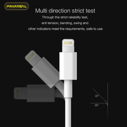 کابل تبدیل USB-C به لایتنینگ پاواریال مدل PA-X12 طول 1 متر