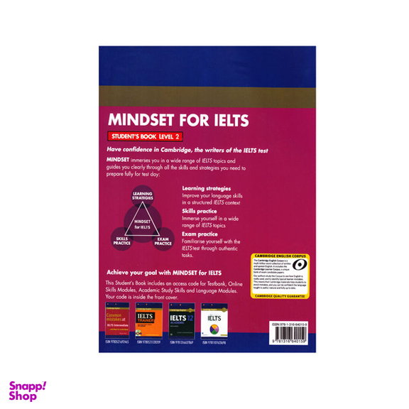 کتاب Cambridge English Mindset For IELTS اثر جمعی از نویسندگان انتشارات اشتیاق نور مجموعه دو جلدی به همراه سی دی