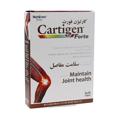 قرص مکمل مفاصل کارتیژن فورت نیچرز انلی بسته 30 عددی