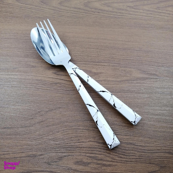 سرویس قاشق و چنگال 32 پارچه ام جی مدل ماربل
