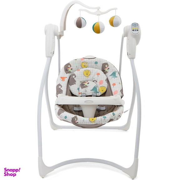 تاب برقی نوزاد گراکو مدل graco swing lovin hug patchwork grey new