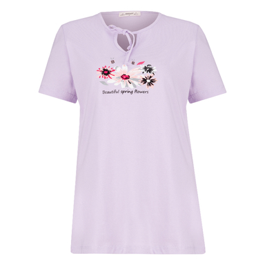 تیشرت راحتی زنانه کد 1021 رنگ بنفش