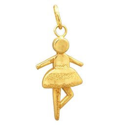 پلاک گردنبند طلا 750 عیار زنانه سی دا مهر مدل بالرین