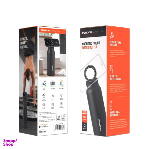 بطری آب مغناطیسی پرودو مدل PD-LFST053-BK گنجایش 700 میلی‌ لیتر