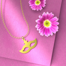 گردنبند طلا 18 عیار زنانه مدوپد مدل نقاب کد G3-1-1007