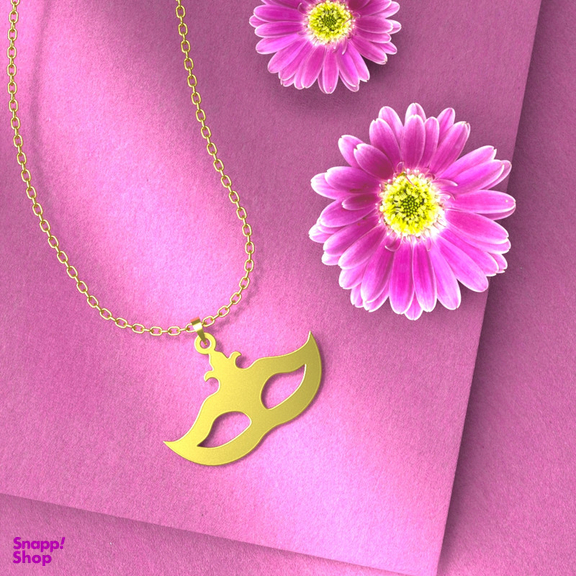 گردنبند طلا 18 عیار زنانه مدوپد مدل نقاب کد G3-1-1007