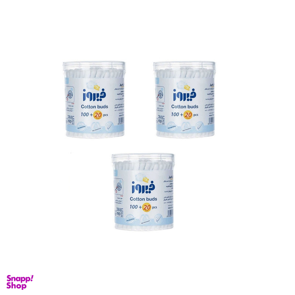 گوش پاک کن فیروز مدل high absorbency بسته 3 عددی