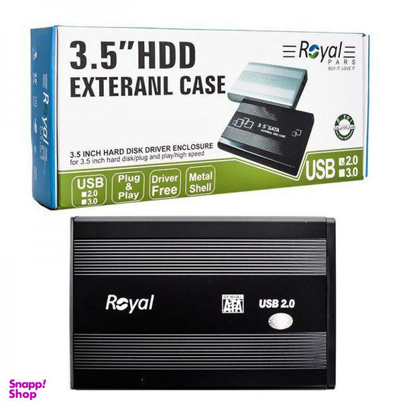 باکس هارد فلزی 3.5 اینچ USB 2.0 رویال کد 0806
