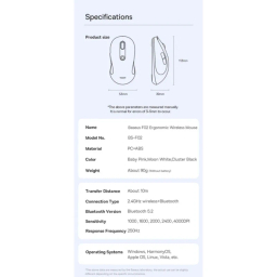 ماوس بلوتوثی و بی سیم بیسوس مدل BS-F02