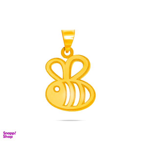 آویز گردنبند طلا 18 عیار دخترانه سی گلد گالری طرح زنبور کوچولو