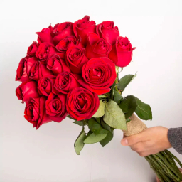 دسته گل رز طبیعی گل باختر کد 21310