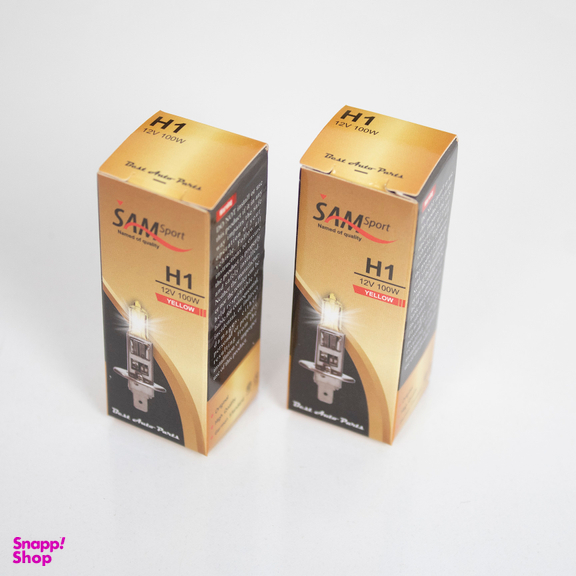 لامپ خودرو سام مدل 100W کد -H1 -Y بسته 2 عددی