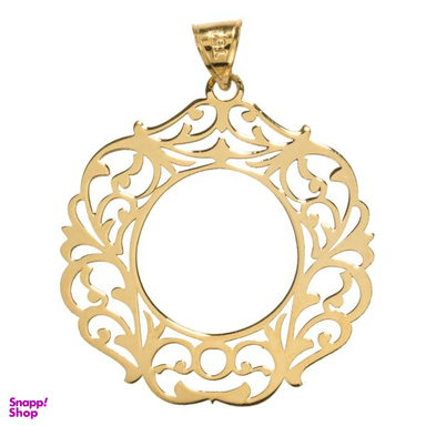 پلاک گردنبند طلا 18 عیار زنانه پانسی طرح اسلیمی کد pe1041