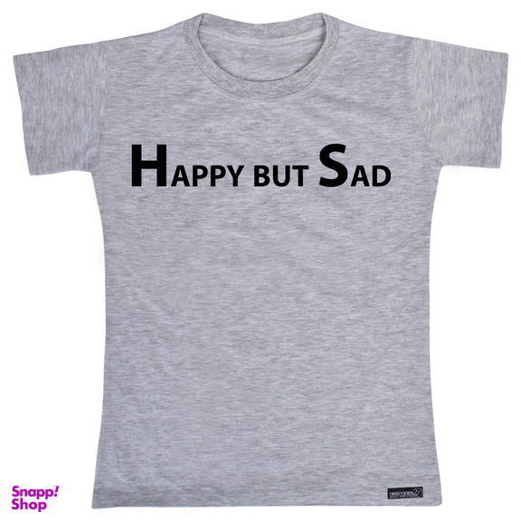 تی شرت آستین کوتاه پسرانه 27 مدل Happy But Sad کد MH 975