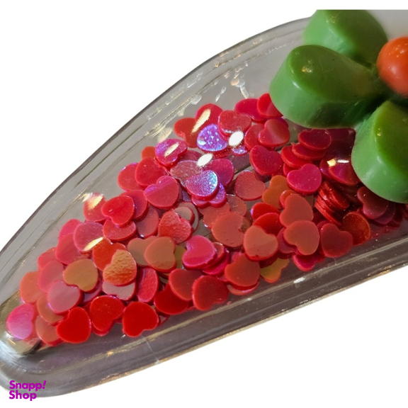 گیره مو دخترانه مدل تق تقی آکواریومی طرح گل کد 120