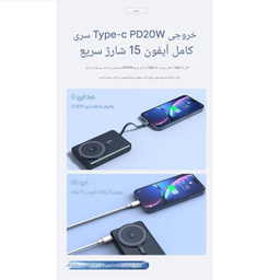 پاوربانک جووی کد JP-511S ظرفیت 10000 میلی‌ آمپر ساعت