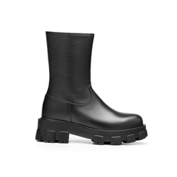 نیم بوت زنانه نوین چرم مدل 6931  WS3654 رنگ مشکی