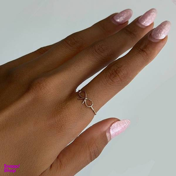 انگشتر طلا 18 عیار زنانه اپال گلد مدل پاپیونی کد 016