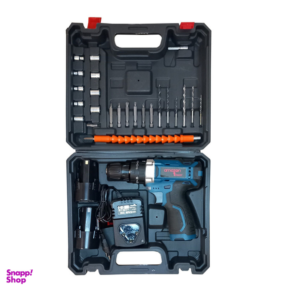 مجموعه 28 عددی دریل پیچ گوشتی شارژی چکشی آمازون مدل DV18V