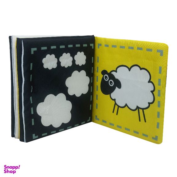 کتاب آموزشی گالیله کوچولو مدل کتاب پارچه ای نی نی در دنیای سیاه و سفید