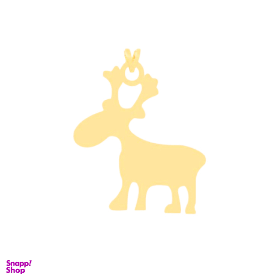 آویز گردنبند طلا 18 عیار دخترانه پانسی طرح گوزن قطبی کد Nk105