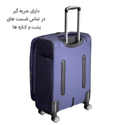 ست چمدان طرح کاترپیلار مدل CATB203B TRAVEL SENTRY SERIES مجموعه سه عددی به همراه کیف آرایشی و جا کفشی