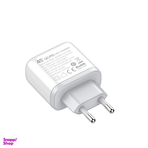 شارژر دیواری هیسکا مدل H-108 به همراه کابل USB-C