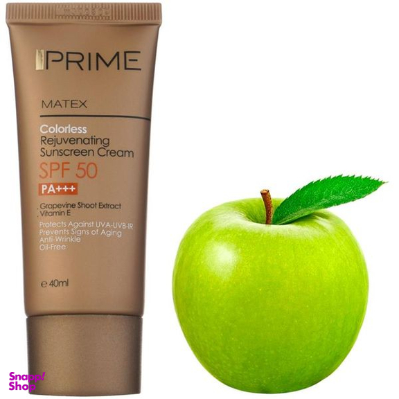 کرم ضدآفتاب بدون رنگ پریم مدل Anti Aging SPF 50 حجم 40 میلی لیتر