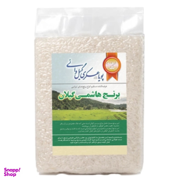 برنج درجه‌ 1 هاشمی گیلان پویا عسگری گیلوائی وزن 3.5 کیلوگرم
