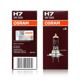 لامپ هالوژن اسرام پایه H7 مدل نایت بریکر لیزر 220 درصد بسته 2 عددی