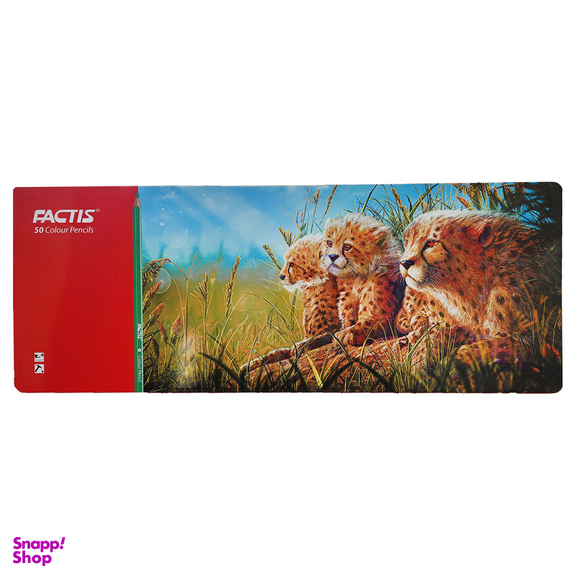 مداد رنگی 50 رنگ فکتیس طرح بچه پلنگ