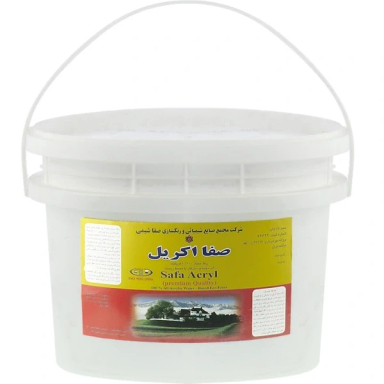 رنگ آکریلیک صفاشیمی کد A 6500 وزن 10 کیلوگرم