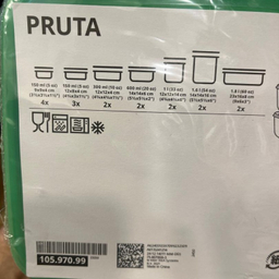 ظرف نگهدارنده ایکیا مدل PRUTA کد 105.970.99 مجموعه 17 عددی