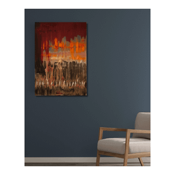 تابلو نقاشی شعله های زمین کد A020823