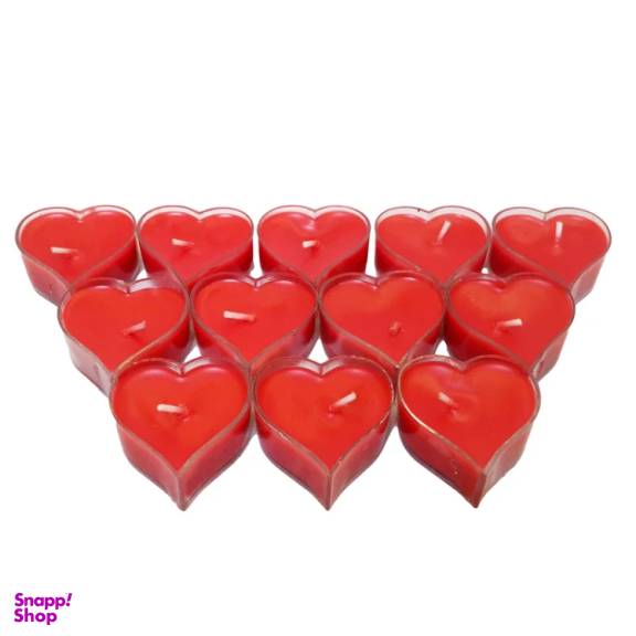 شمع وارمر طرح قلب مدل VM01 کد 001 بسته 12 عددی