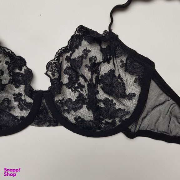 ست شورت و سوتین زنانه برتا مدل توری کد 2020SQ رنگ مشکی