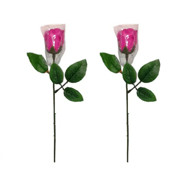 گل مصنوعی مدل رز معطر مجموعه 2 عددی